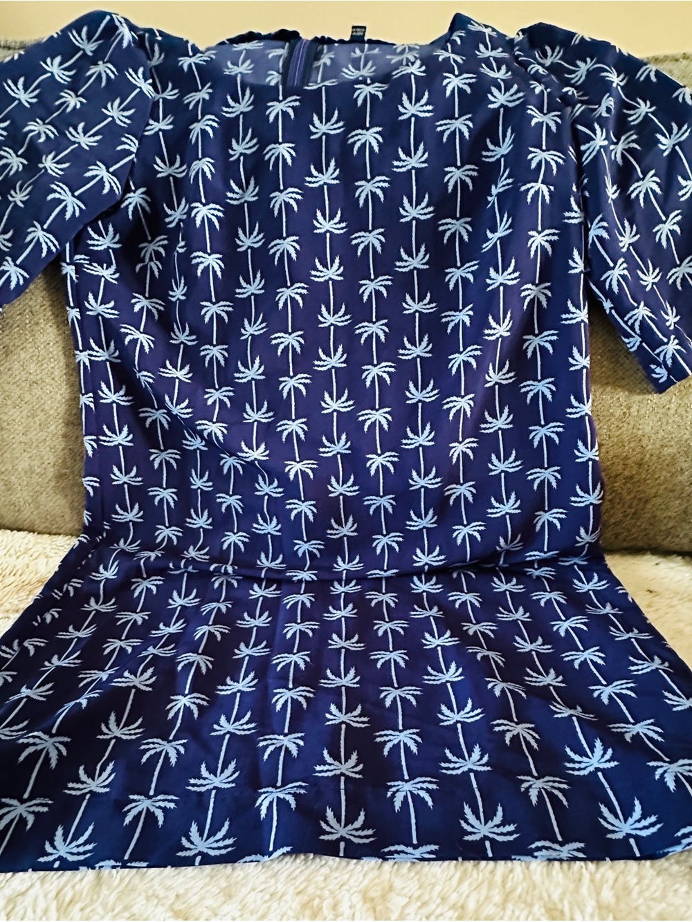 Jacob Light Blue Abstract Print Dress